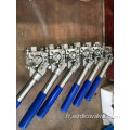 DICO NPT Spring Return Handle 3pc Ball Valve